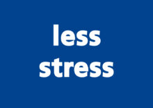 Postkarte «less stress»